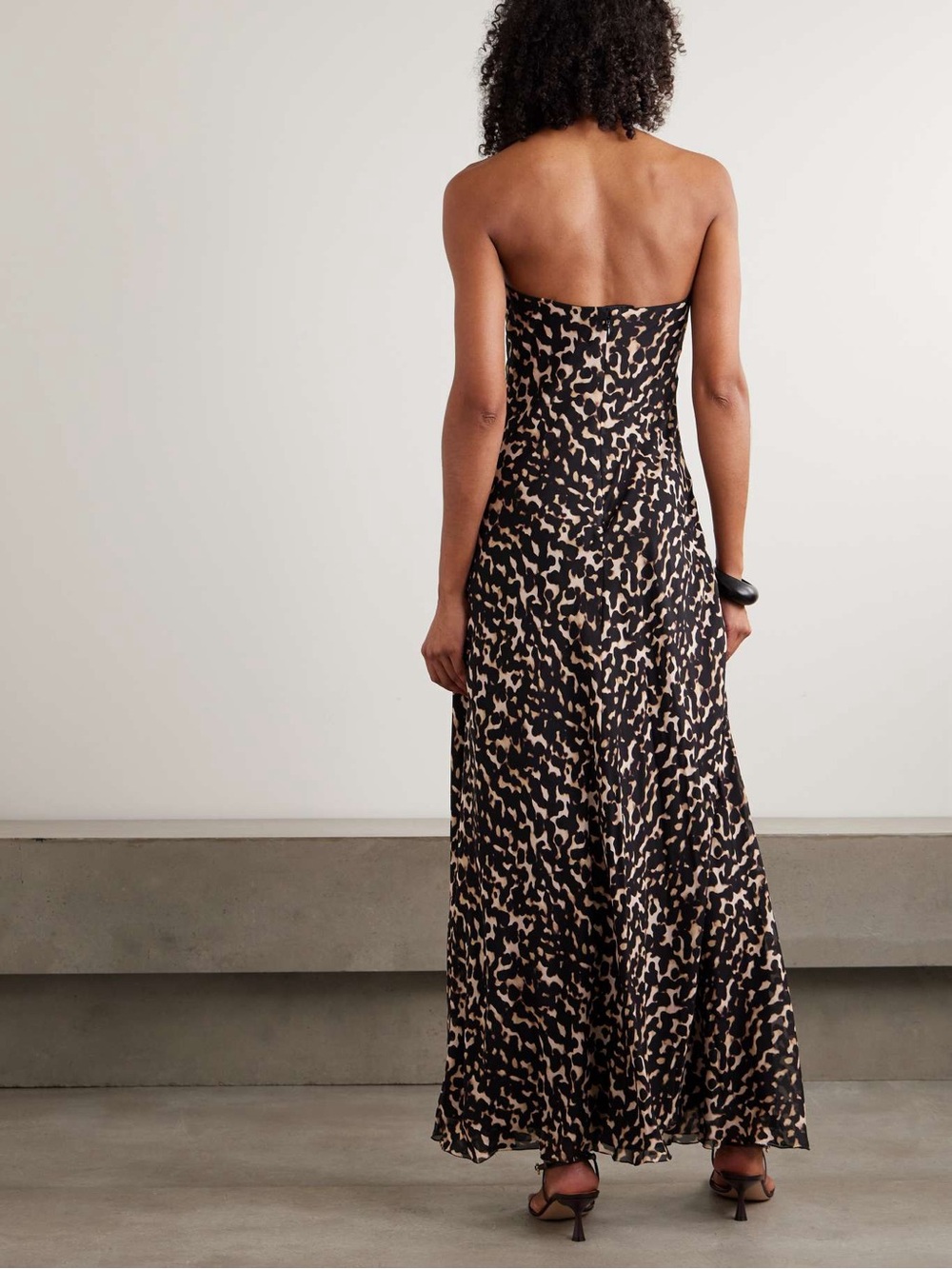 STAUD Cassie Strapless Silk Maxi Dress - Picture 4 of 12